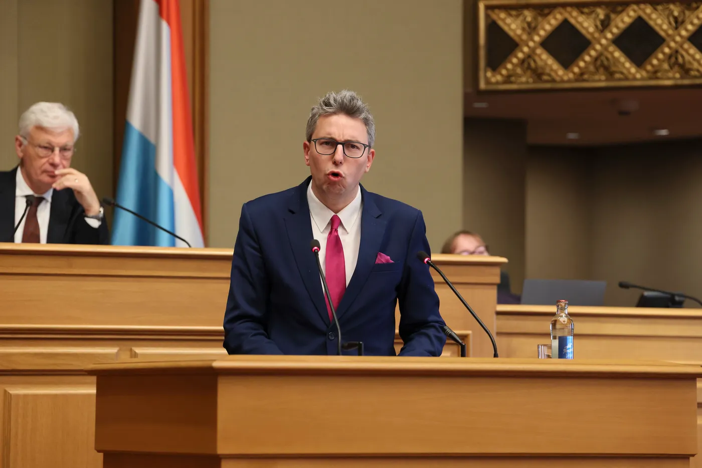 Sven Clement speaking in the plenary of the Chamber of Deputies, Luxembourg